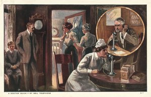 Kvinde der ringer til en læge af American School